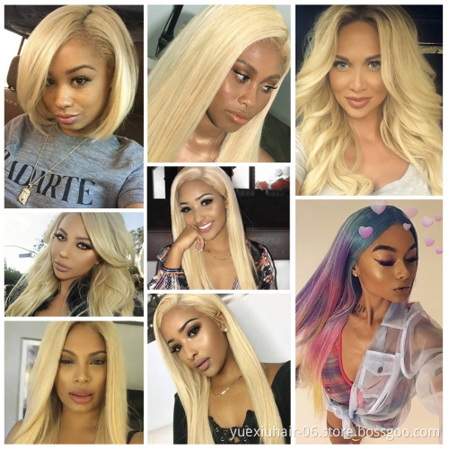 Wholesale Virgin Cuticle Aligned 100% Remy  Brazilian Human Hair Straight Lace Closure Front Bob Wigs vendor for Black Women